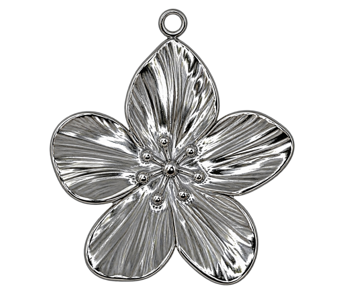 Charm Fleur argent