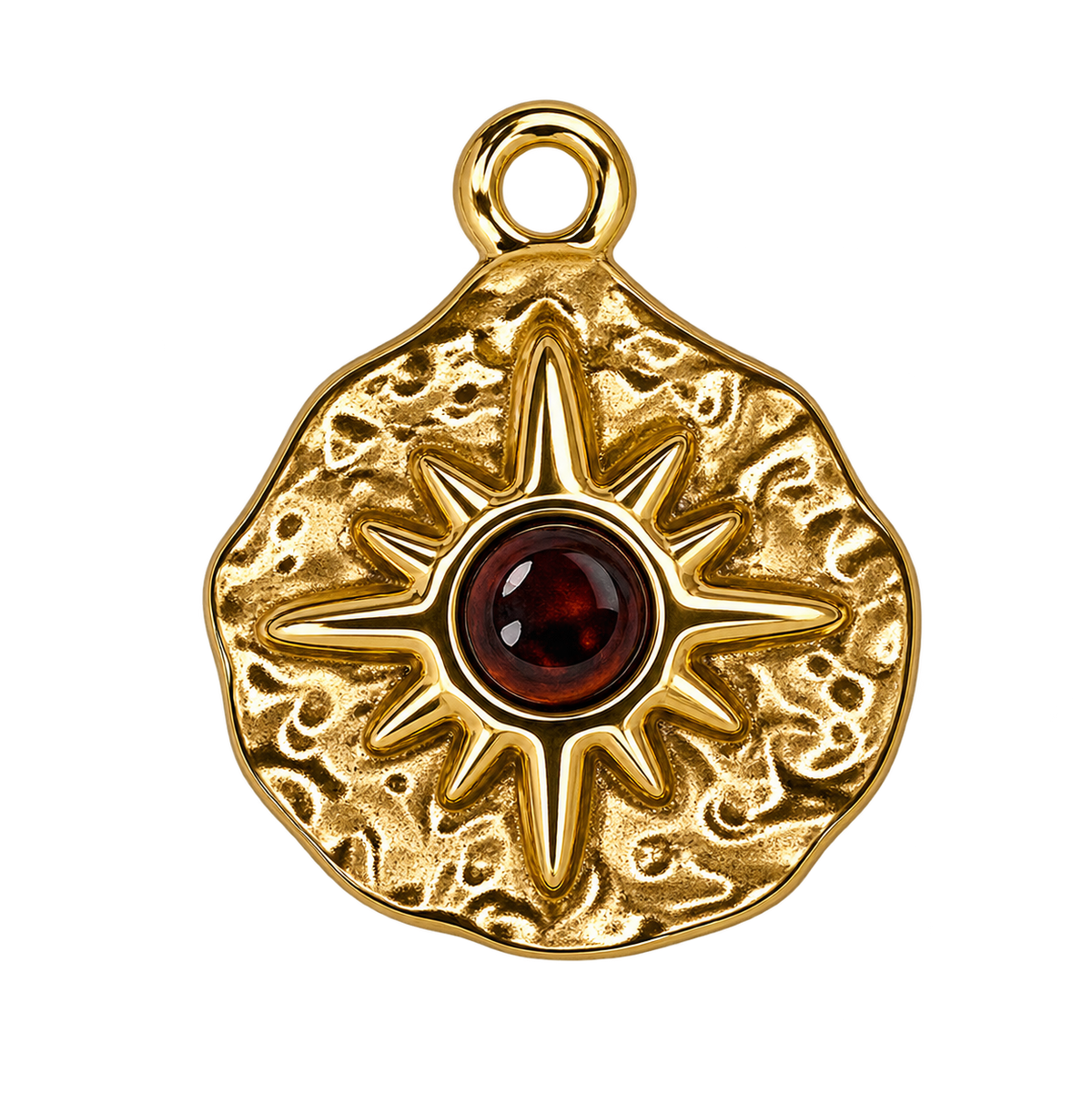 Charm pierre marron