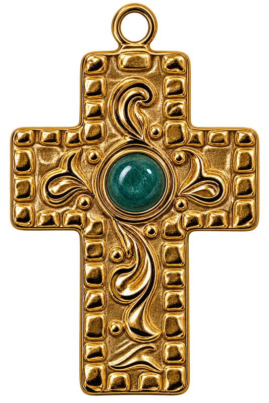 Charm croix verte