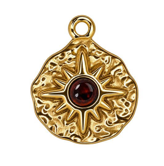 Charm pierre marron
